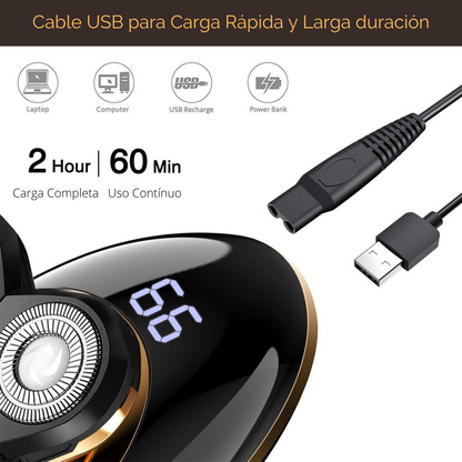 PACK AFEITADORA ELÉCTRICA ERGONÓMICA - 4 en 1 con 4 CABEZALES GRATIS 🎁