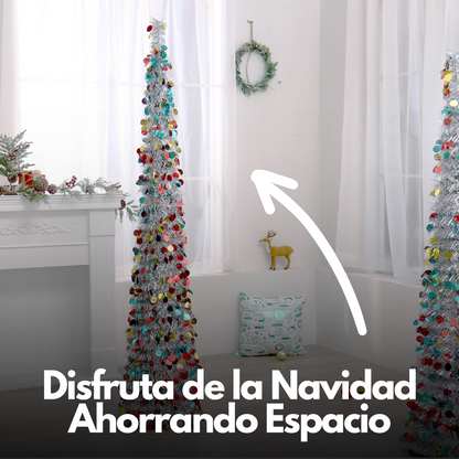 🎄 Árbol de Navidad Mágico Plegable + 25 Adornos + 3m. de Luces GRATIS 🎁