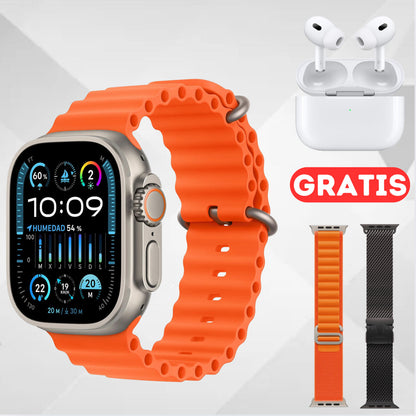 Smartwatch Ultra 9 + AURICULARES GRATIS + 2 CORREAS EXTRA