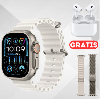 Smartwatch Ultra 9 + AURICULARES GRATIS + 2 CORREAS EXTRA